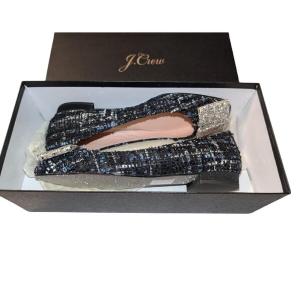 New in Box J Crew Sally Ballet Shoes in Tweed - Picture 10 of 10